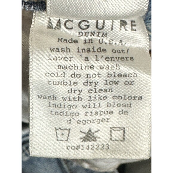 Anthropologie McGuire Gainsborough Bootcut Raw Hem Light Wash Denim Jeans Sz 29 - Picture 8 of 8